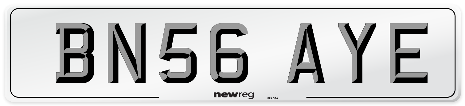 BN56 AYE Number Plate from New Reg